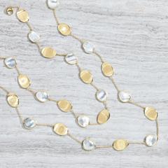 18K Lunaria Collection Gold with White Mother of Pearl Short Necklace