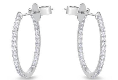 Diamond Hoops 1.03 Total Carat Weight