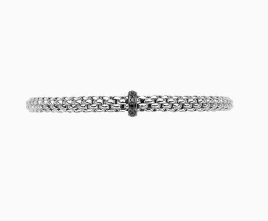 Solo Collection Flex'it Bracelet with .11 Carat WeightBlack  Diamonds in 18k Gold