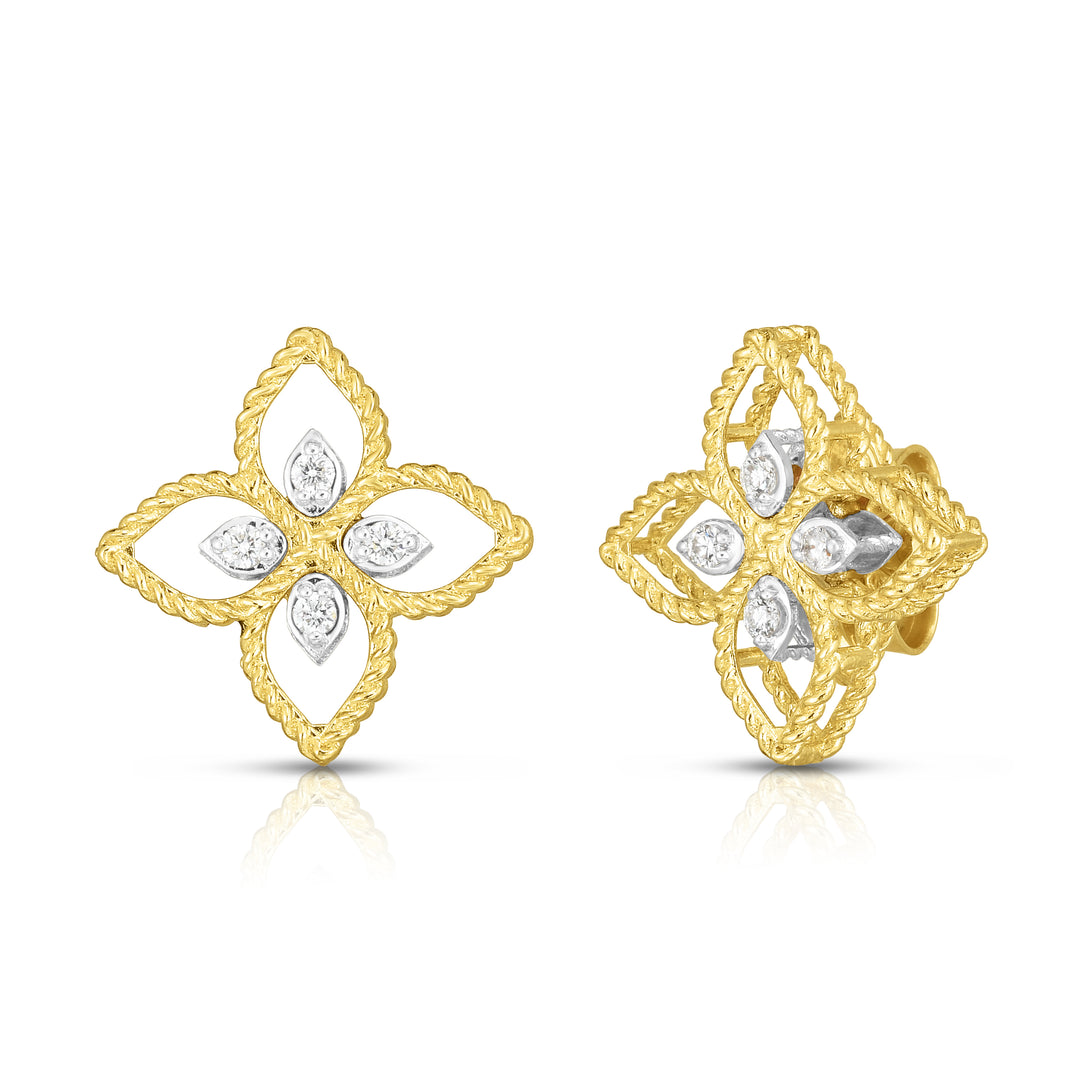 18K PRINCIPESSA SMALL DIAMOND STUD EARRING