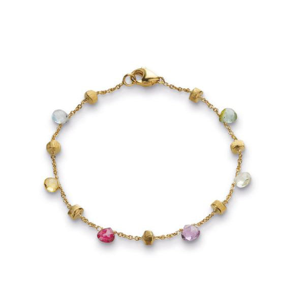 18K Paradise Collection Mixed Stone Single Strand Bracelet