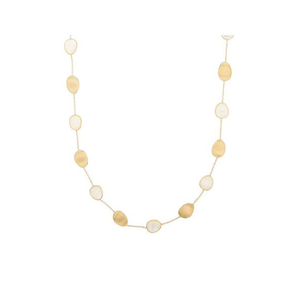 18K Lunaria Collection Gold with White Mother of Pearl Short Necklace