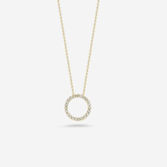 CIRCLE PENDANT WITH DIAMONDS