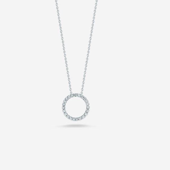 CIRCLE PENDANT WITH DIAMONDS