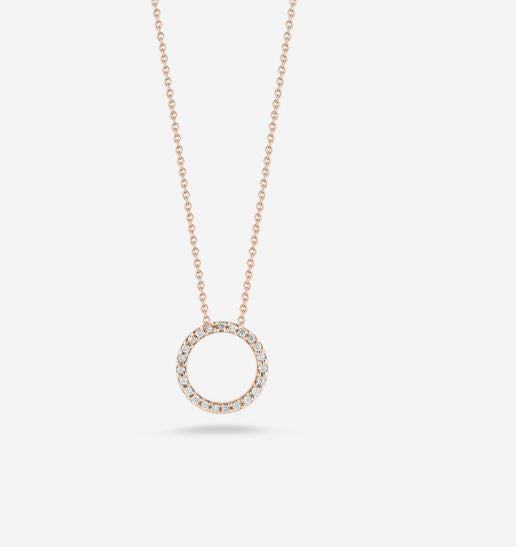 CIRCLE PENDANT WITH DIAMONDS