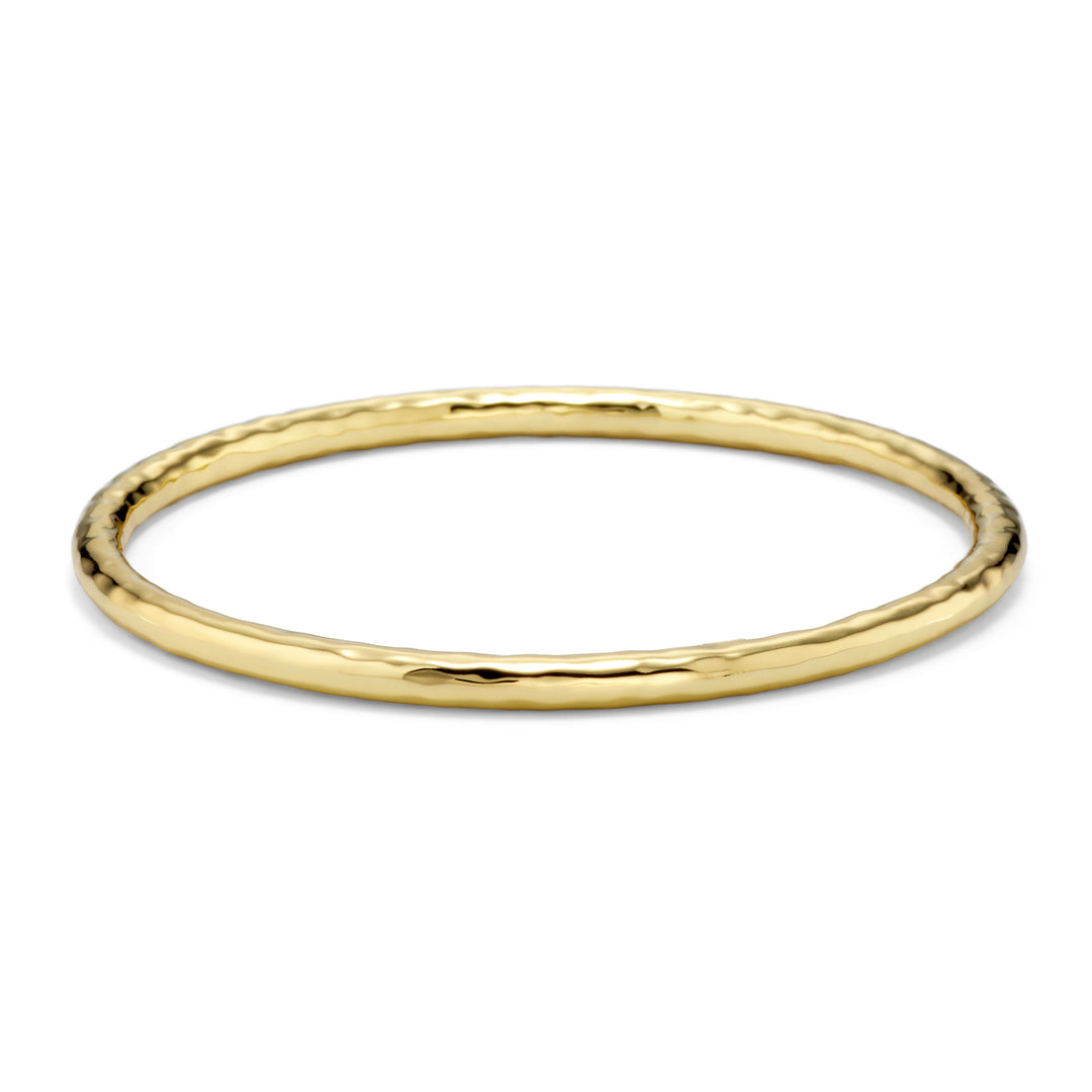 18K Classico Hammered Medium Bangle