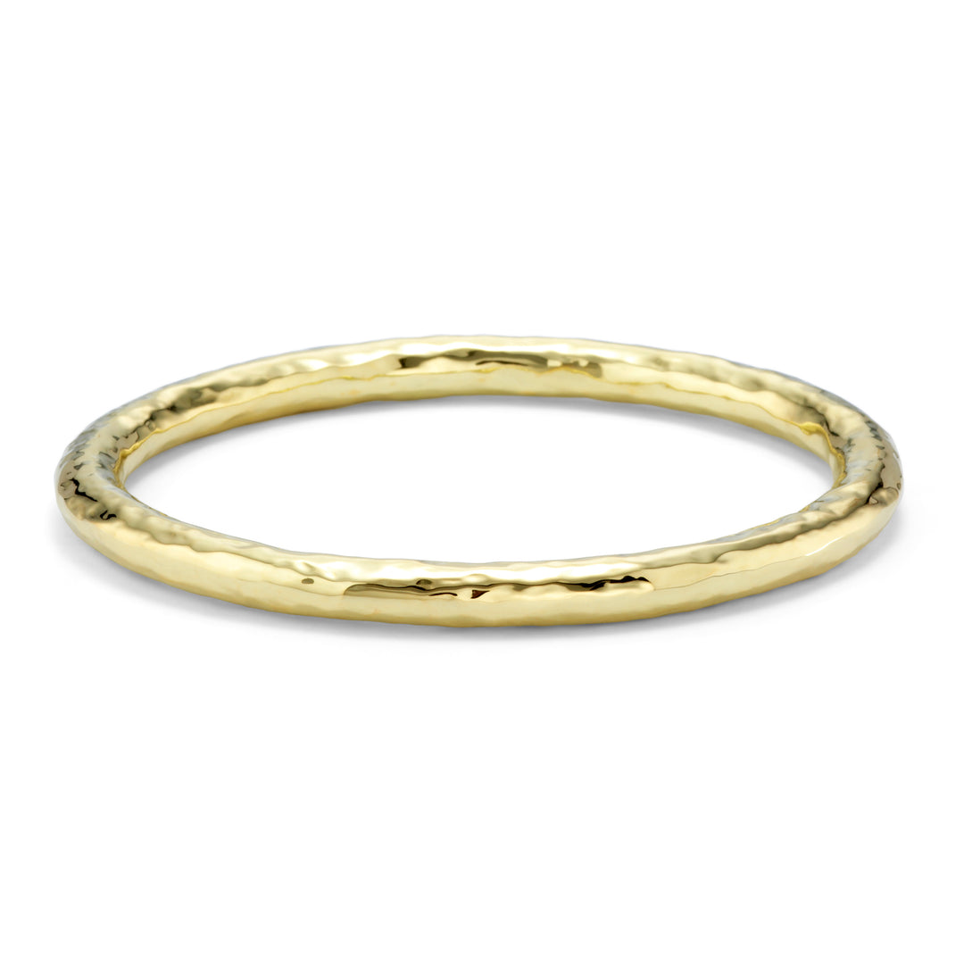 18K Classico Hammered Large Bangle