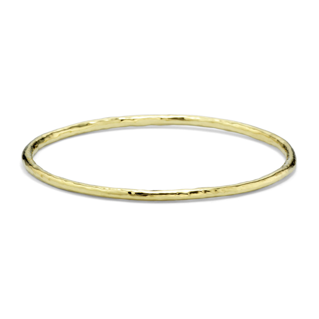 18K Classico Hammered Small Bangle