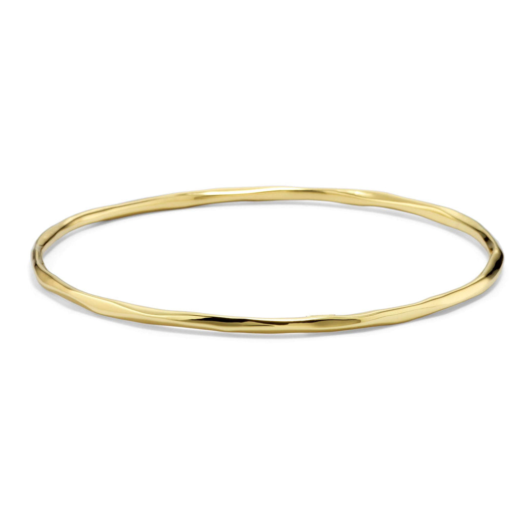 18K Classico Thin Faceted Bangle