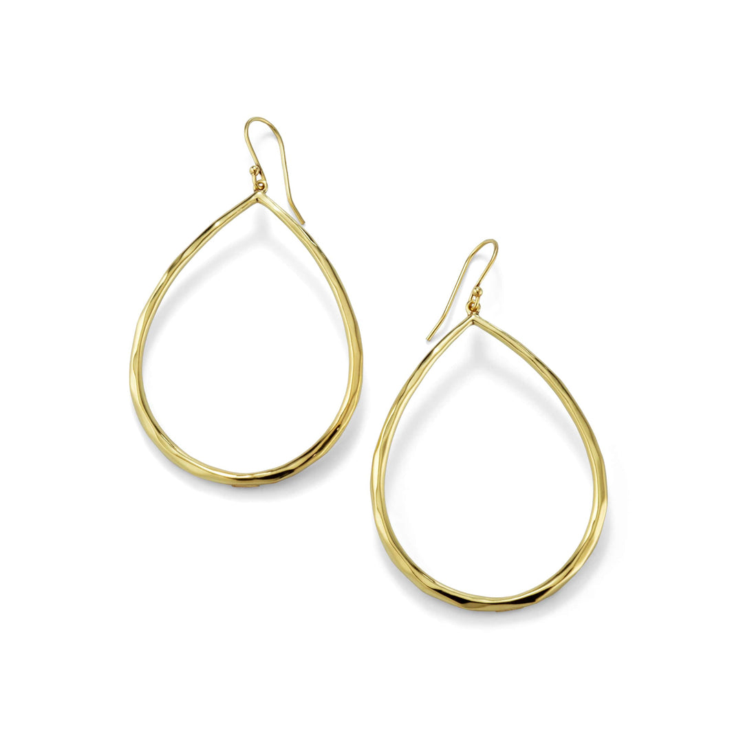 18K  Classico Large Faceted Teardrop Earrings