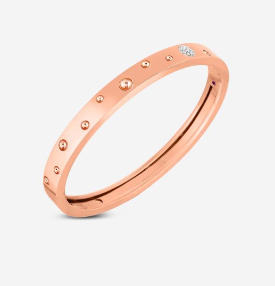 18K GOLD & DIA ACCENT POIS MOI LUNA THIN BANGLE