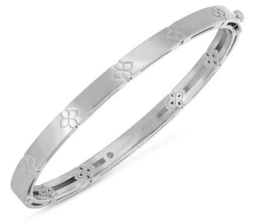 Roberto Coin Love in Verona Narrow Width Bangle Bracelet, White Gold