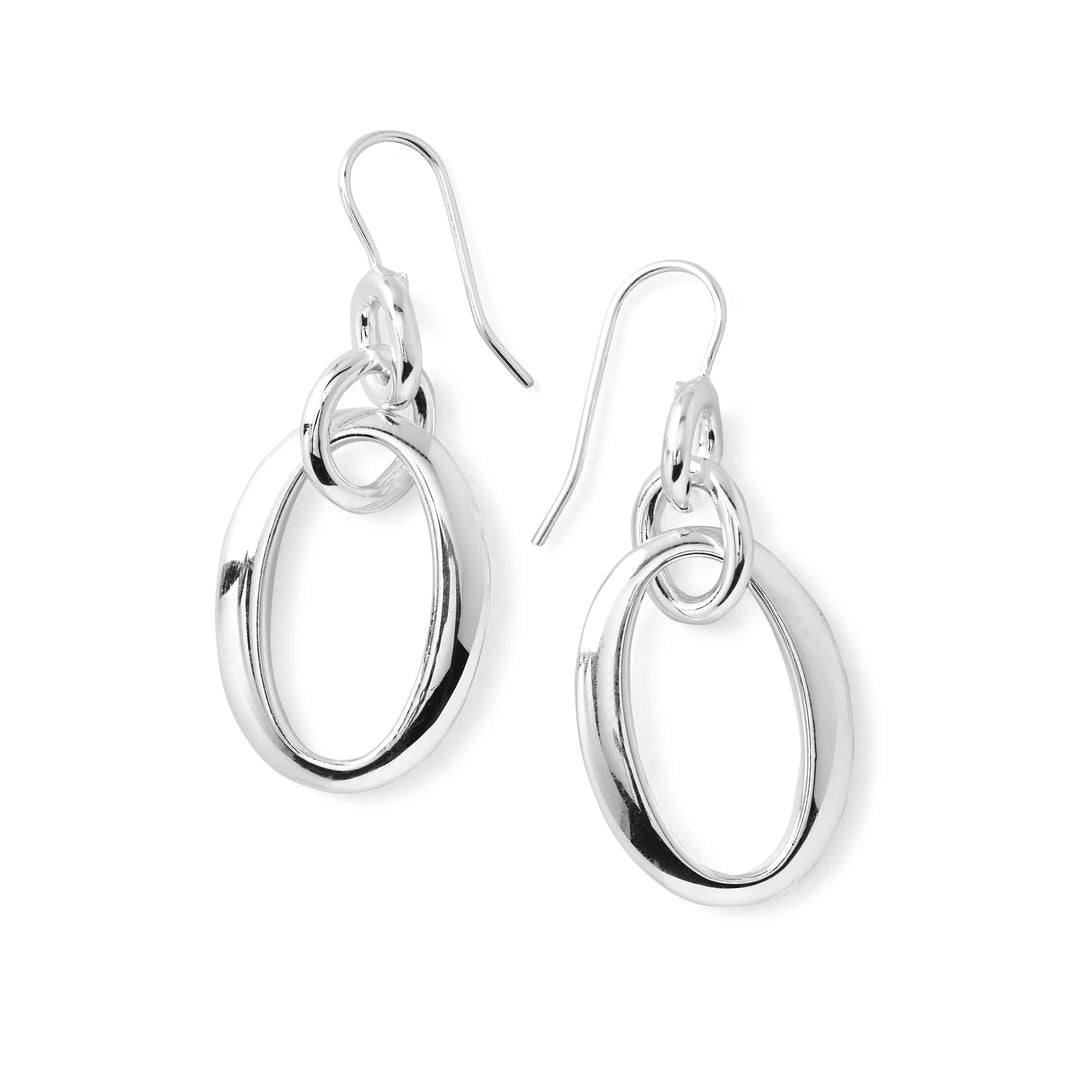 Sterling Classico Short Oval Link Earrings