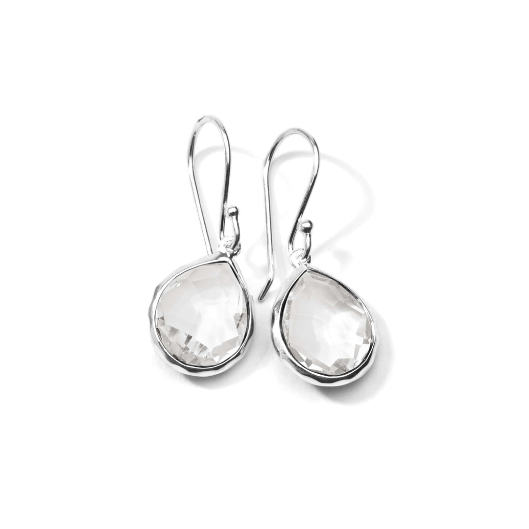 Sterling Silver Rock Candy® Mini Teardrop Earrings in Rock Crystal