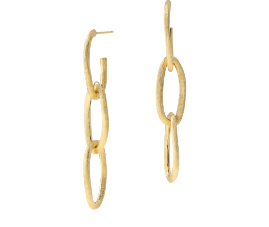 Marco Bicego Jaipur Link Collection 18K Yellow Gold Oval Triple Link Earrings