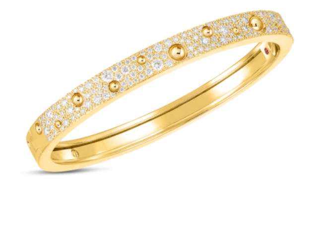 18K GOLD POIS MOI LUNA PAVE DIAMOND BANGLE