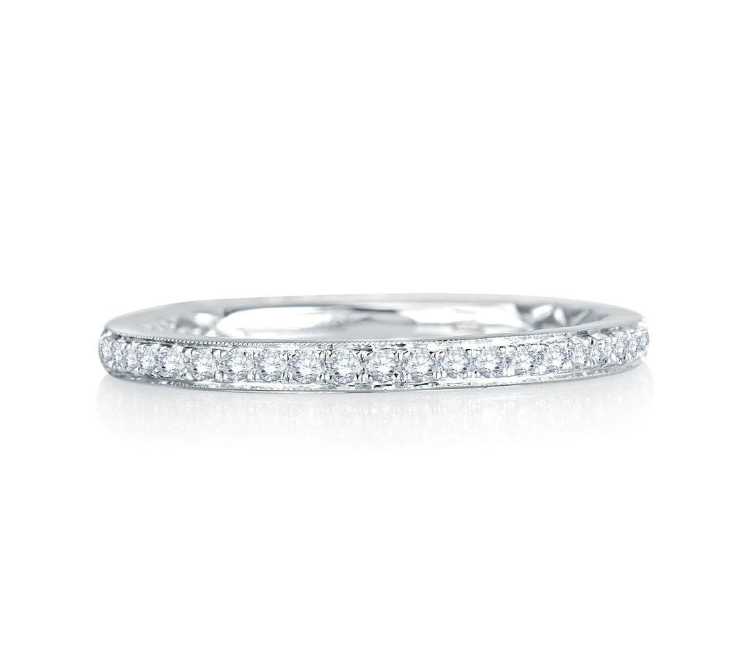 Modern Meets Vintage Delicate Quilted Anniversary Band