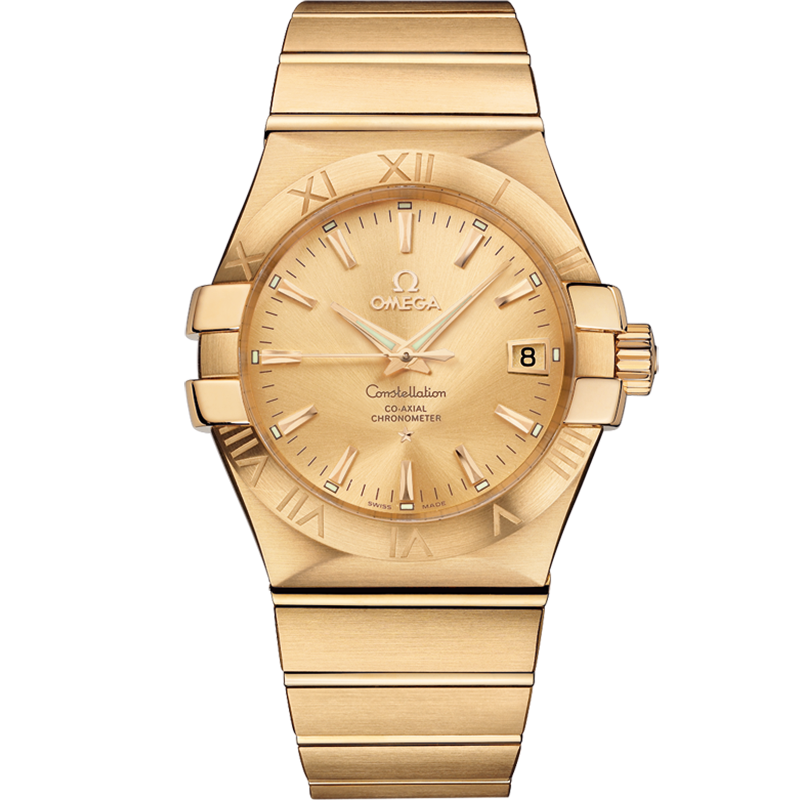 Omega Constellation 35 mm, yellow gold on yellow gold