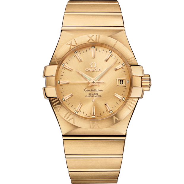 Omega Constellation 35 mm, yellow gold on yellow gold