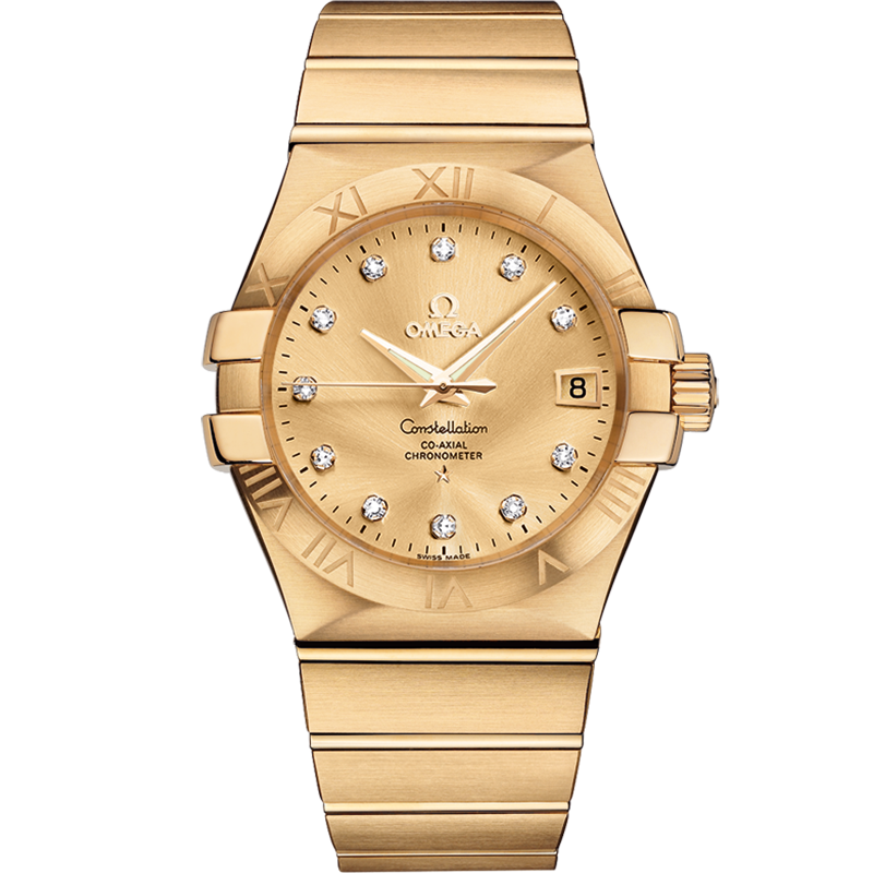 Omega Constellation 35 mm, yellow gold on yellow gold