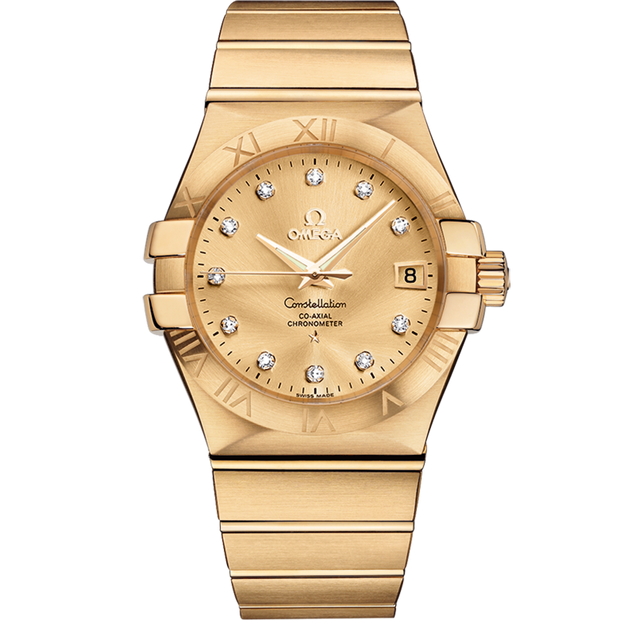 Omega Constellation 35 mm, yellow gold on yellow gold