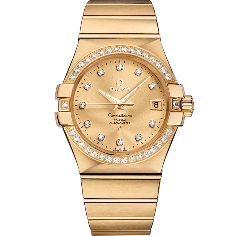 Omega Constellation 35 mm, yellow gold on yellow gold