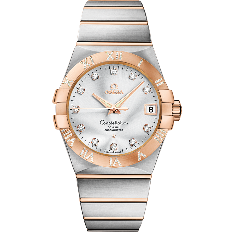 Omega Constellation 38 mm, steel - red gold on steel - red gold