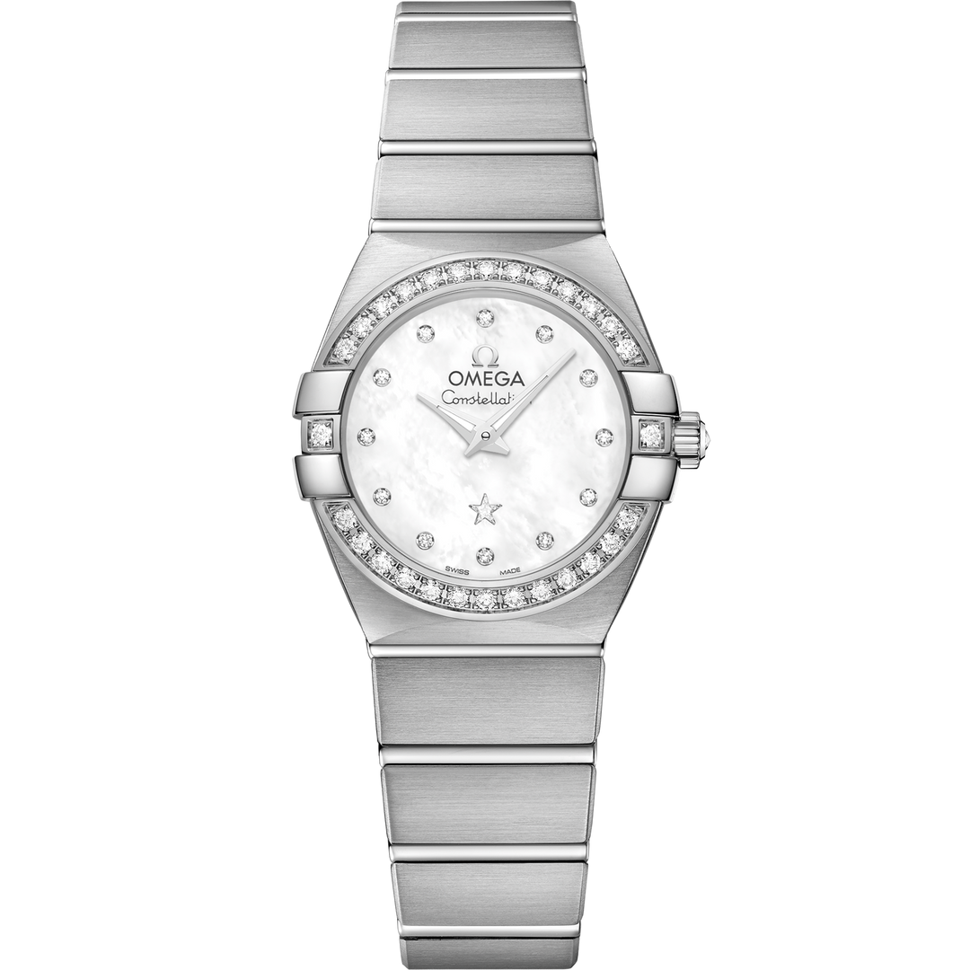 Omega Constellation 24 mm, white gold on white gold