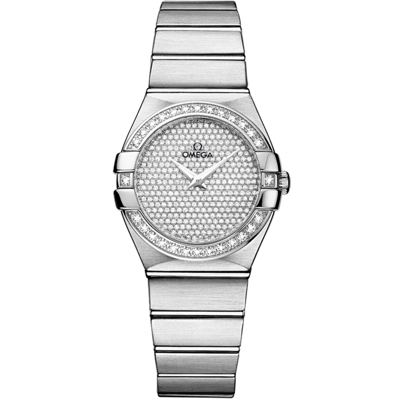 Omega Constellation 27 mm, white gold on white gold