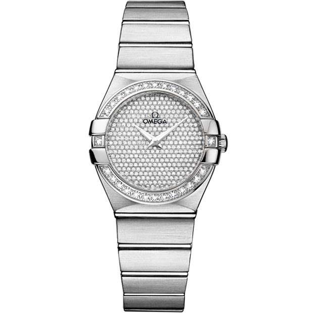 Omega Constellation 27 mm, white gold on white gold