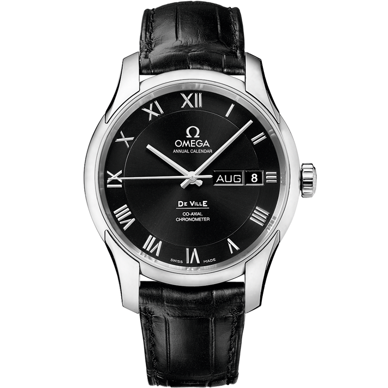 Omega De Ville De Ville 41 mm, steel on leather strap