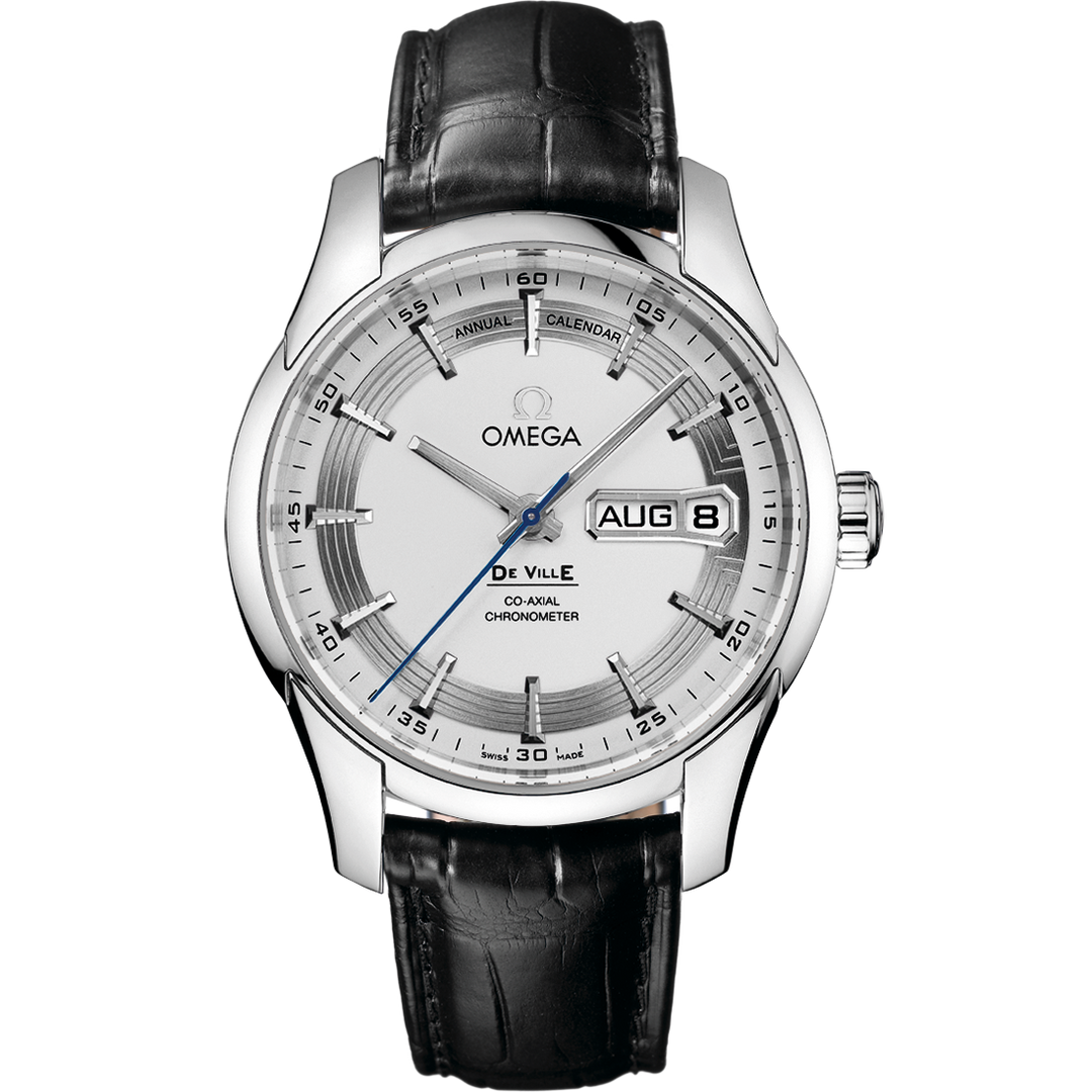 Omega De Ville Hour Vision 41 mm, steel on leather strap