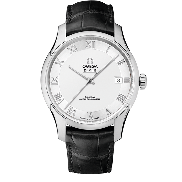 Omega De Ville Hour Vision 41 mm, steel on leather strap