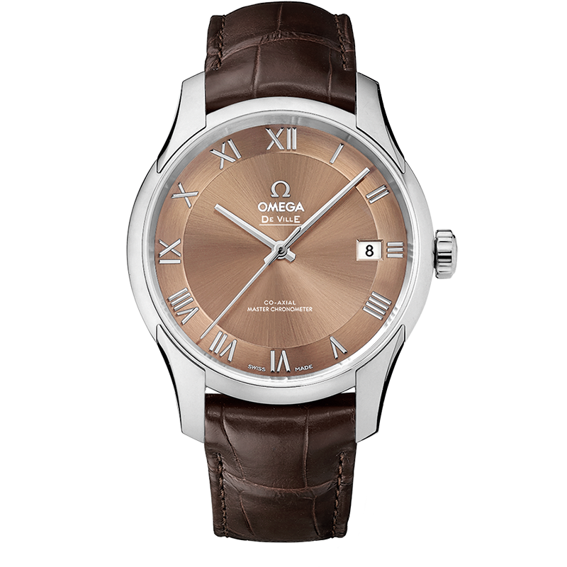 Omega De Ville Hour Vision 41 mm, steel on leather strap