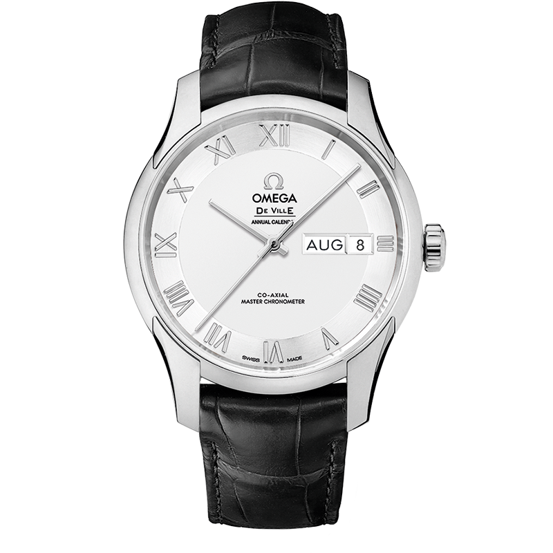 Omega De Ville Hour Vision 41 mm, steel on leather strap