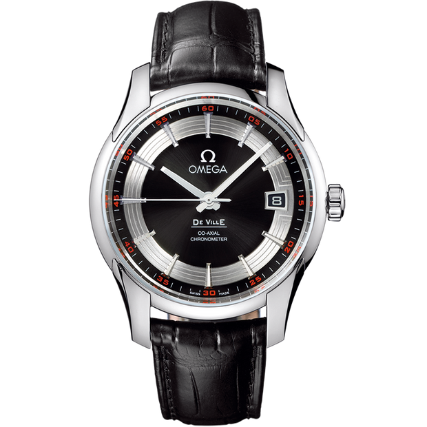 Omega De Ville Hour Vision 41 mm, steel on leather strap