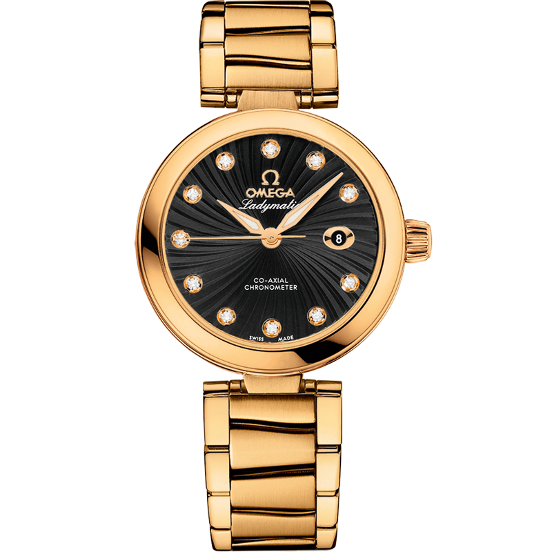 Omega De Ville Ladymatic 34 mm, yellow gold on yellow gold