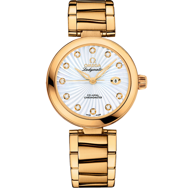 Omega De Ville Ladymatic 34 mm, yellow gold on yellow gold