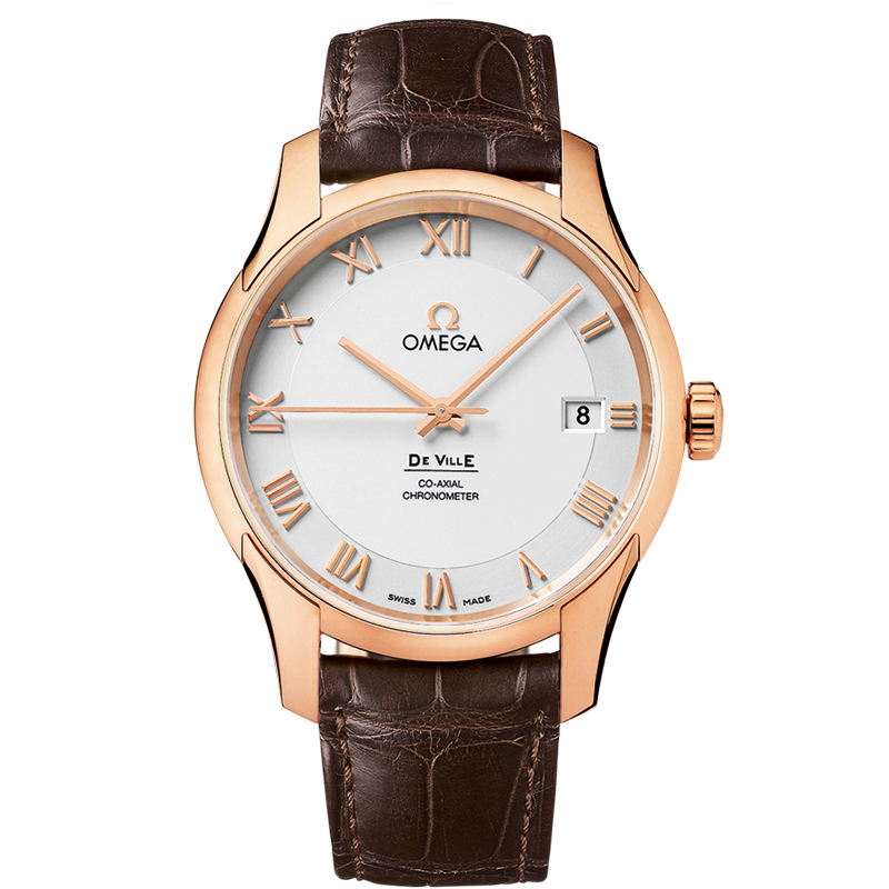 Omega De Ville De Ville 41 mm, red gold on leather strap