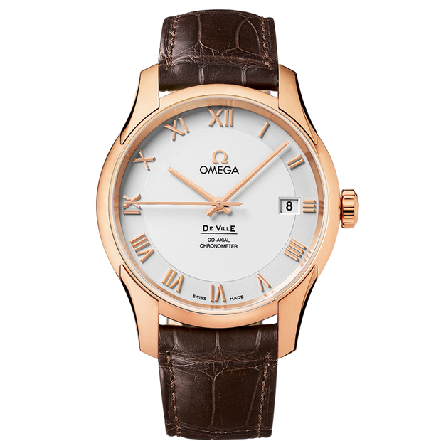 Omega De Ville De Ville 41 mm, red gold on leather strap