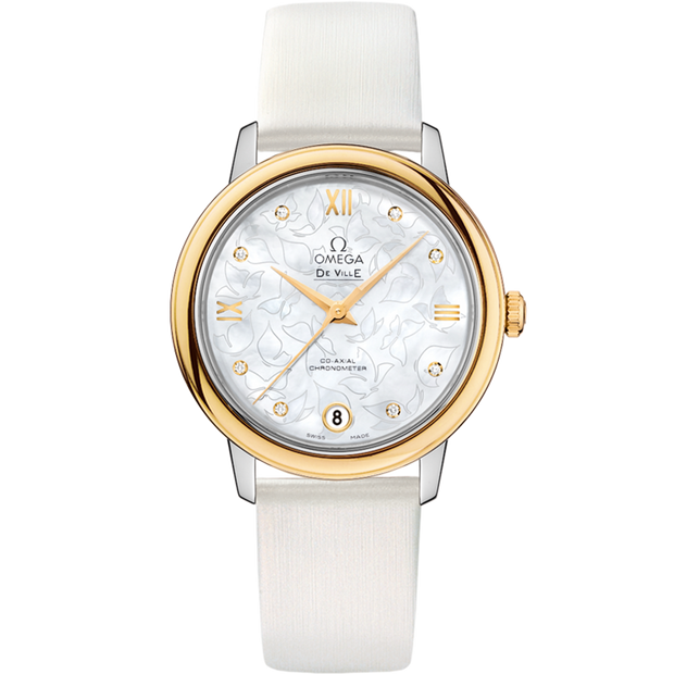 Omega De Ville Prestige 32.7 mm, steel - yellow gold on leather strap