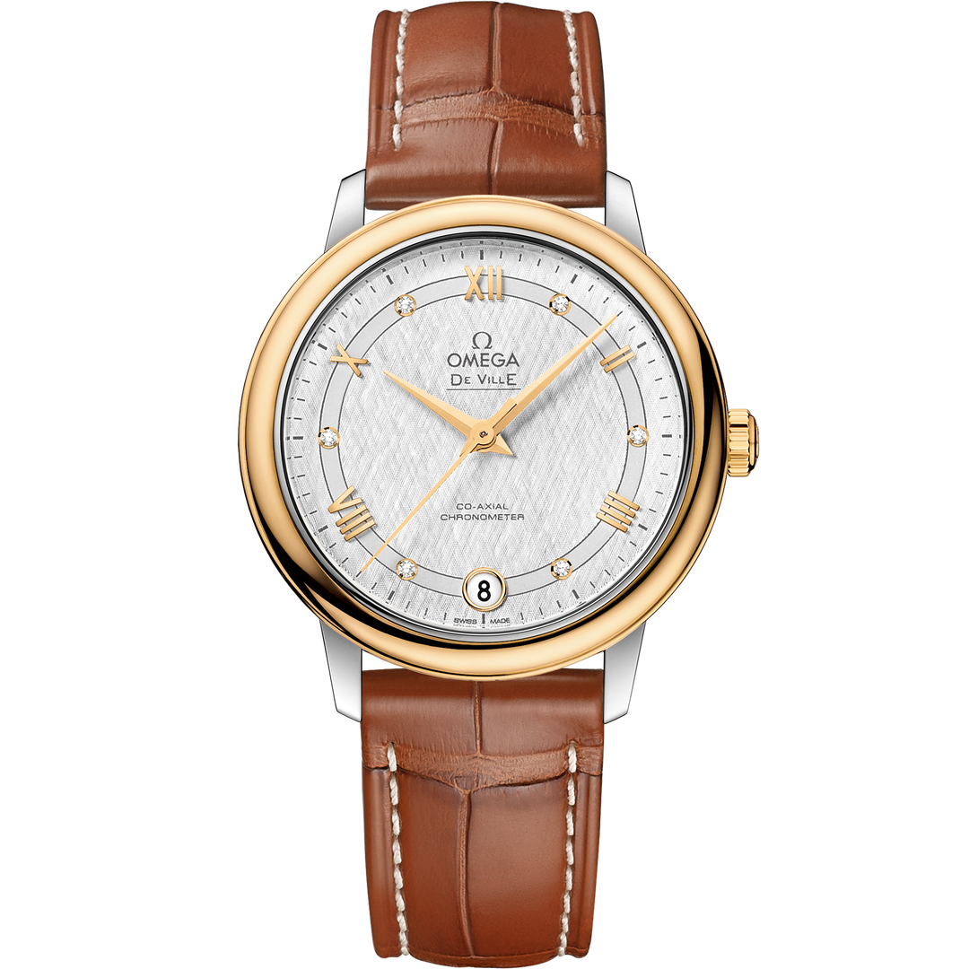 Omega De Ville Prestige 32.7 mm, steel - yellow gold on leather strap