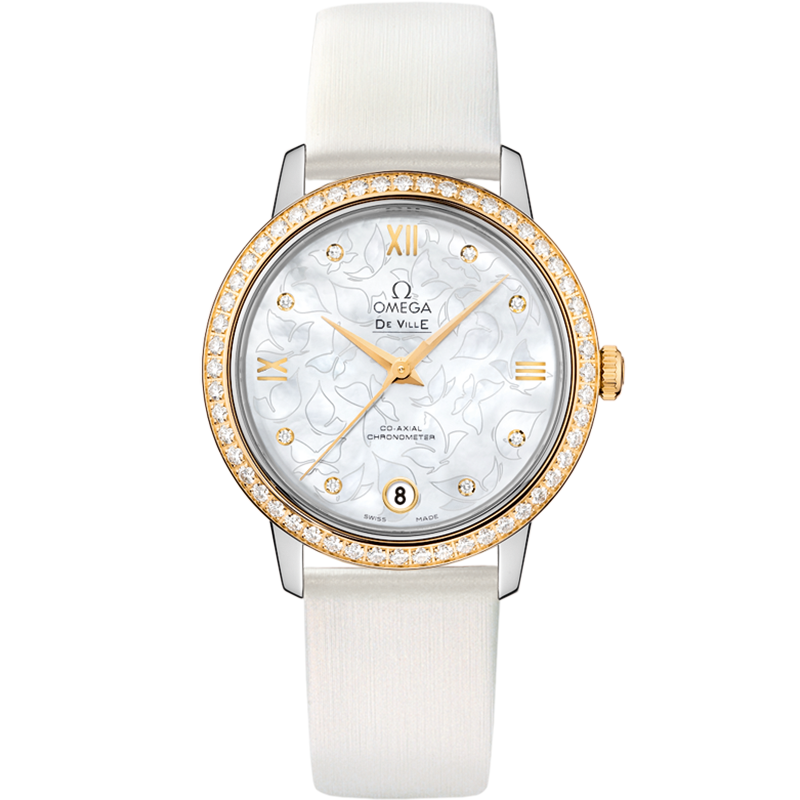 Omega De Ville Prestige 32.7 mm, steel - yellow gold on leather strap