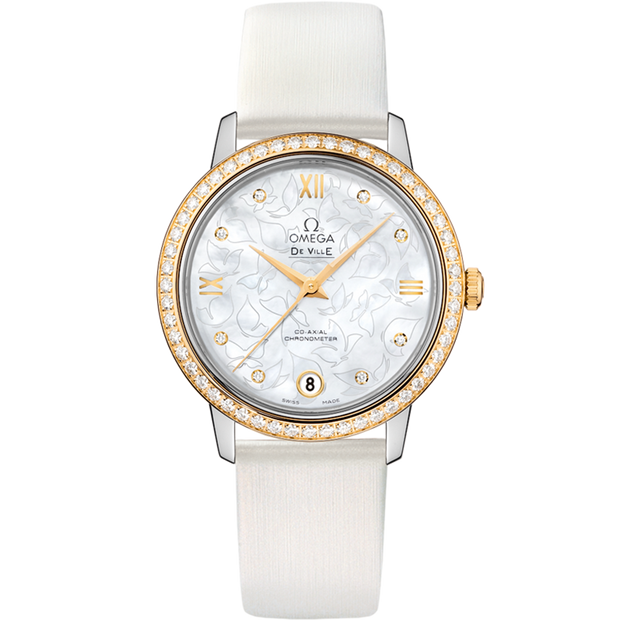 Omega De Ville Prestige 32.7 mm, steel - yellow gold on leather strap