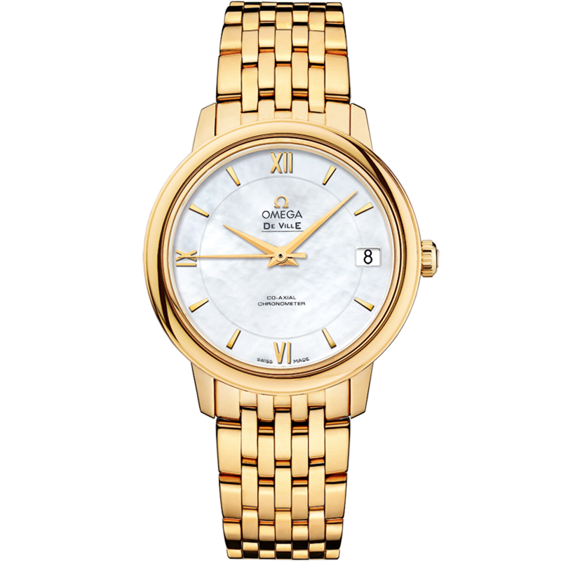 Omega De Ville Prestige 32.7 mm, yellow gold on yellow gold