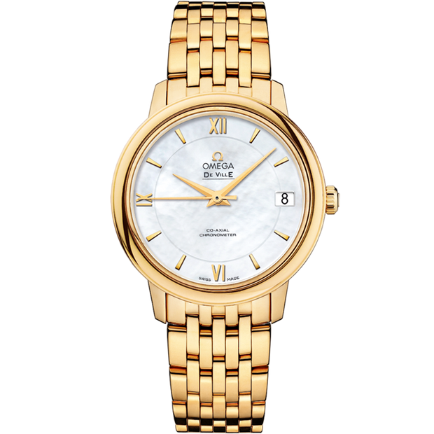 Omega De Ville Prestige 32.7 mm, yellow gold on yellow gold