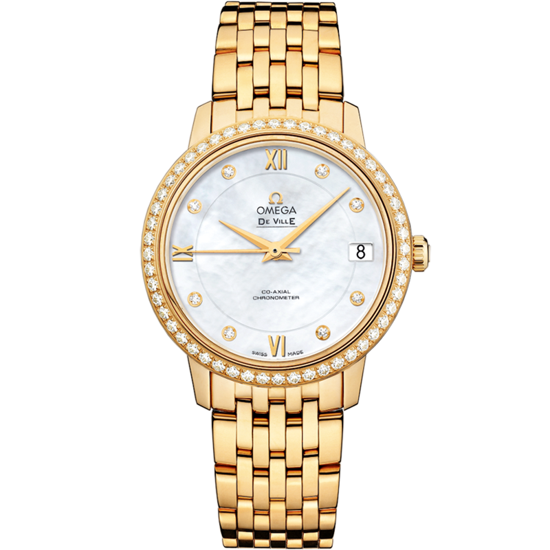 Omega De Ville Prestige 32.7 mm, yellow gold on yellow gold