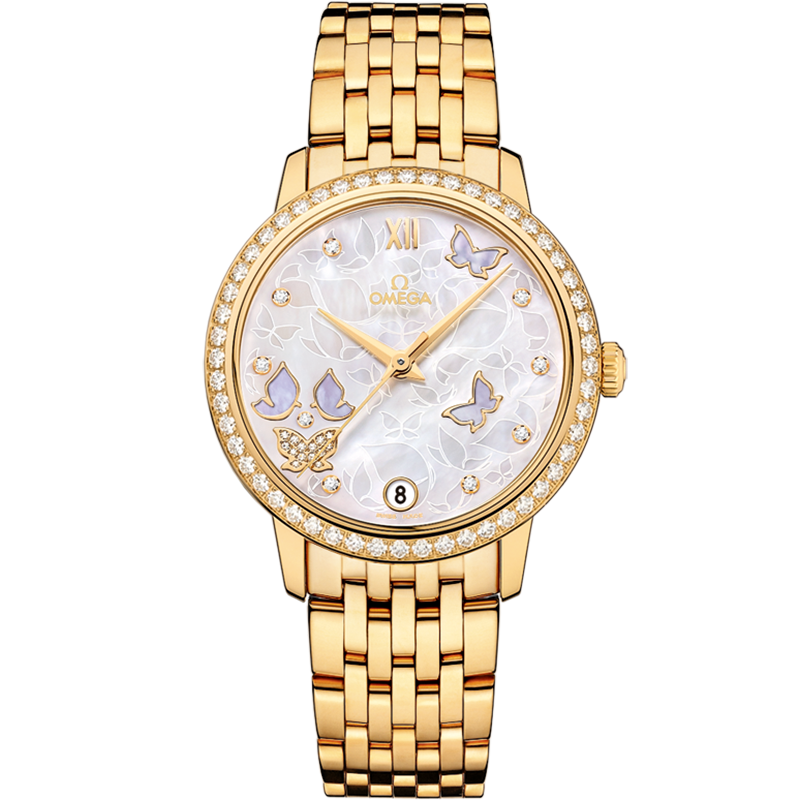 Omega De Ville Prestige 36.8 mm, yellow gold on yellow gold