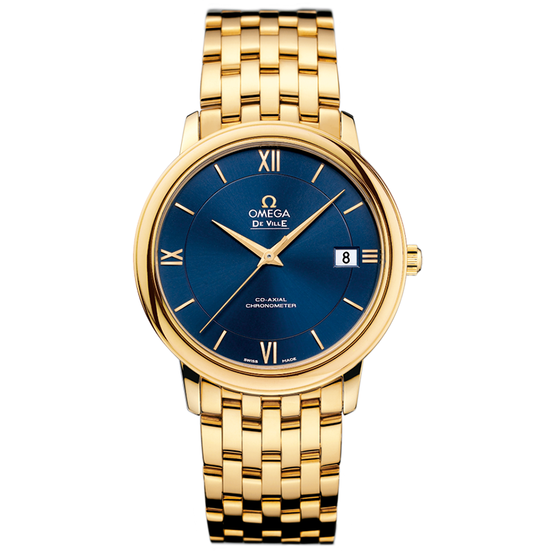 Omega De Ville Prestige 36.8 mm, yellow gold on yellow gold