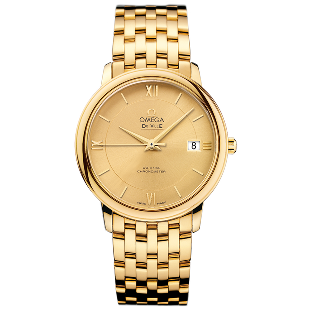 Omega De Ville Prestige 36.8 mm, yellow gold on yellow gold